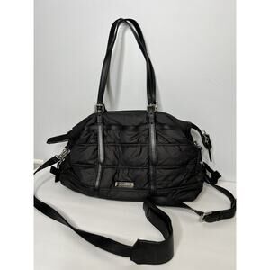 Burberry Nylon House Check Quilted Abbey Diaper Bag Black